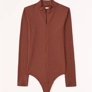 Abercrombie & Fitch Zip Up Brown Bodysuit -  Sz S